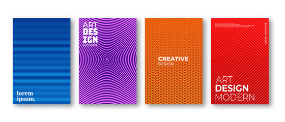 Minimal cover design. Colorful halftone gradient. Future geometric pattern