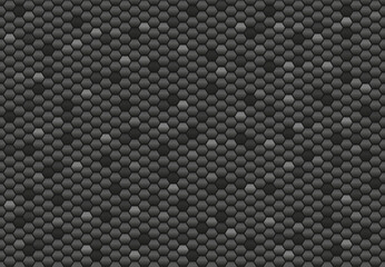 Hexagon black carbon seamless pattern. Abstract background