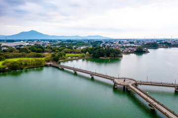 Fototapeta premium 夏の砂沼湖（茨城県下妻市）