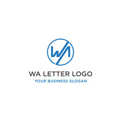WA LETTER LOGO DESIGN VECTOR