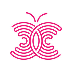 letter C and butterfly logo