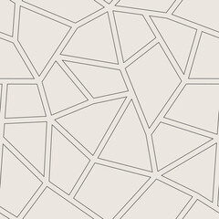 Vector seamless beige polygonal pattern - stylish linear design. Abstract endless geometric background