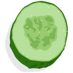 Cucumber vector cartoon illustration isolated on a white background.