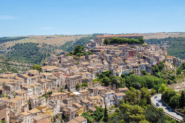Fototapeta na wymiar Ibla, ancient district of the city of Ragusa in Sicily. Italy