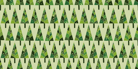 Tree background. Seamless pattern.Vector. 木々のパターン