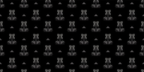 Geometric flowers background. Seamless pattern.Vector. 幾何学の花パターン