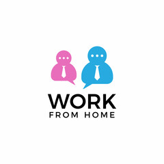 Work from home logo icon.