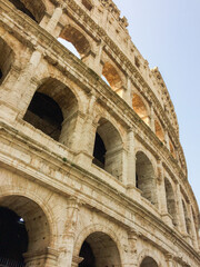 Fototapeta premium Postal del Coliseo Romano, Italia