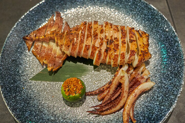 Grilled squid