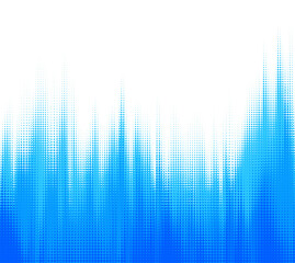 Abstract blue halftone dotted background.