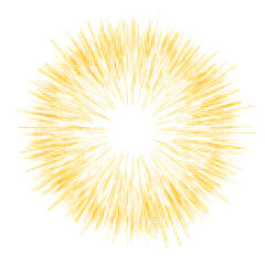 Yellow abstract halftone explosion, star, fireworks.