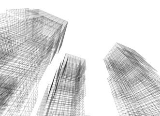 abstract architecture 3d