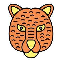 Vector Jaguar Filled Outline Icon Design