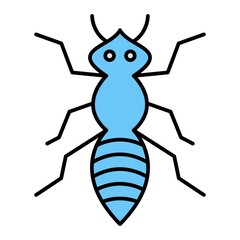 Vector Ant Filled Outline Icon Design