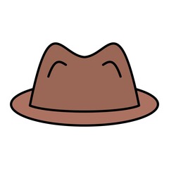 Vector Hat Filled Outline Icon Design