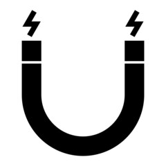 Vector Magnet Glyph Icon Design