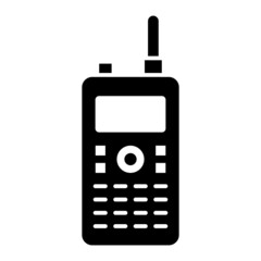 Vector Walkie Talkie Glyph Icon Design