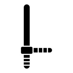 Vector Baton Glyph Icon Design