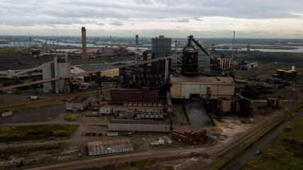 The historic steel blast furnace at Redcar in Cleveland
