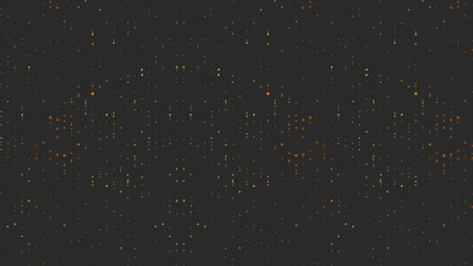 Abstract golden glowing pixels particles background