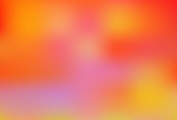 Light Orange vector blurred shine abstract template.
