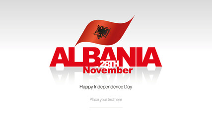 Albania Independence Day flag logo icon banner