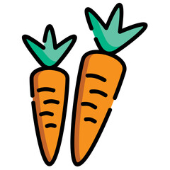 Carrots Icon Vector