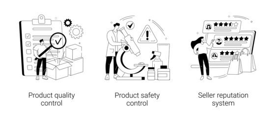 Customer satisfaction abstract concept vector illustrations.