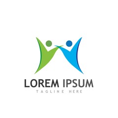 Human character logo sign