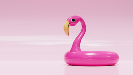 pink flamingo inflatable pool ring background