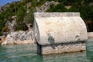 historical tomb located in sea waters.
