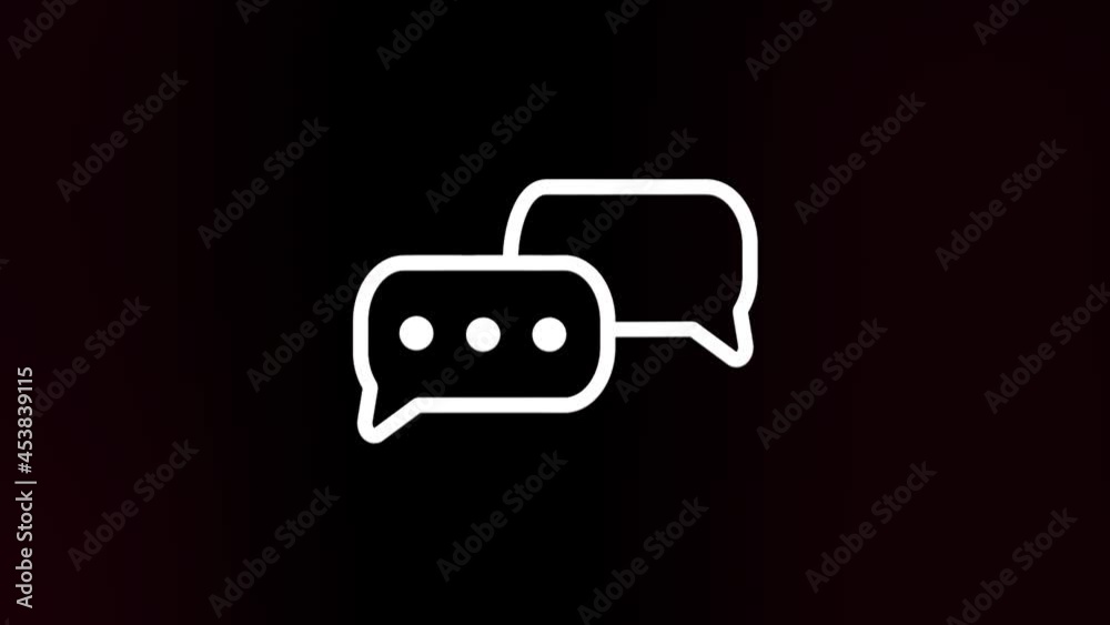 Aufkleber speech bubble chat icon with glitch art effect. retro futurism 80s 90s dynamic wave style. video sig