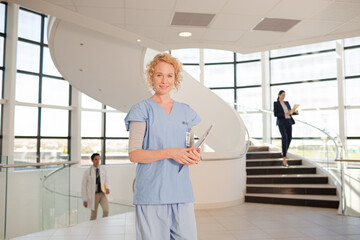 Portrait of smiling nurse in hospital