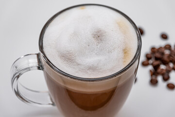 Cup of coffee with milk