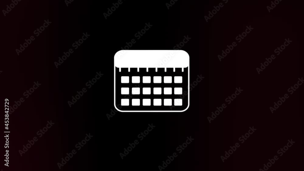 Aufkleber calendar icon with glitch art effect. retro futurism 80s 90s dynamic wave style. video signal damage