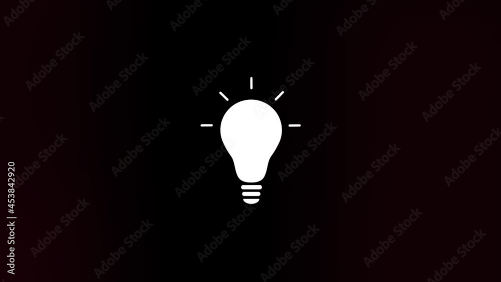 Aufkleber Lamp icon with glitch art effect. Retro futurism 80s 90s dynamic wave style. Video signal damage with tv noise and old screen interference. Loop 4k