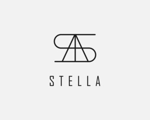 Signature logo name Stella usable logo design for private logo, business name card web icon, social media icon - obrazy, fototapety, plakaty