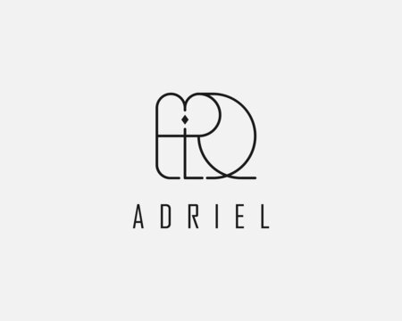 logo name Adriel usable logo design for private logo, business name card web icon, social media icon