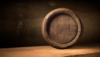 old barrel isoalted on a white background