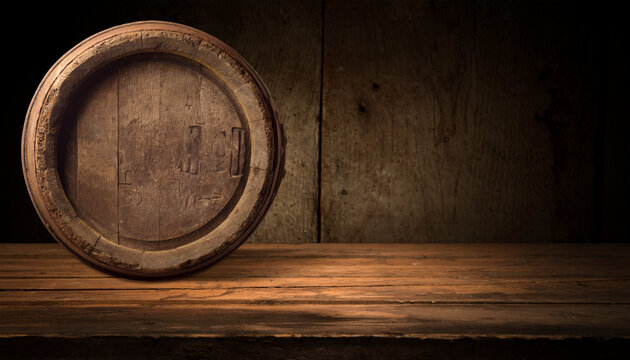 old barrel isoalted on a white background