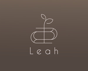 logo name Leah usable logo design for private logo, business name card web icon, social media icon