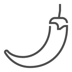 Pepper, square line vector icon.