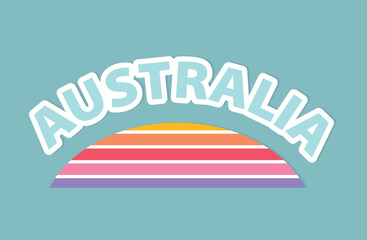 Australia colorful banner- vector illustration