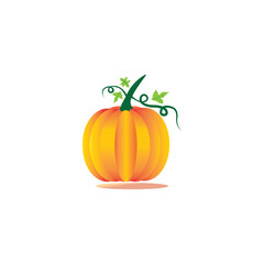 pumpkin logo illustration color icon vector design