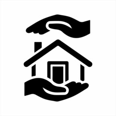 Home save icon. Vector and glyph
