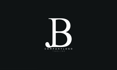 JB, BJ, Abstract initial monogram letter alphabet logo design