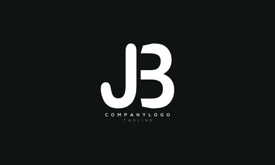 JB, BJ, Abstract initial monogram letter alphabet logo design