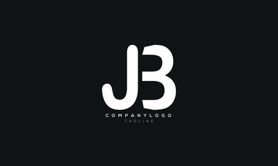 JB, BJ, Abstract initial monogram letter alphabet logo design