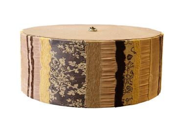 Vintage round hat box isolated on white background