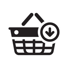 Add to basket icon. Vector and glyph